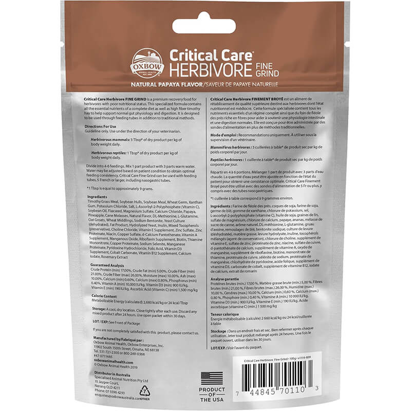 Oxbow Critical Care Herbivore