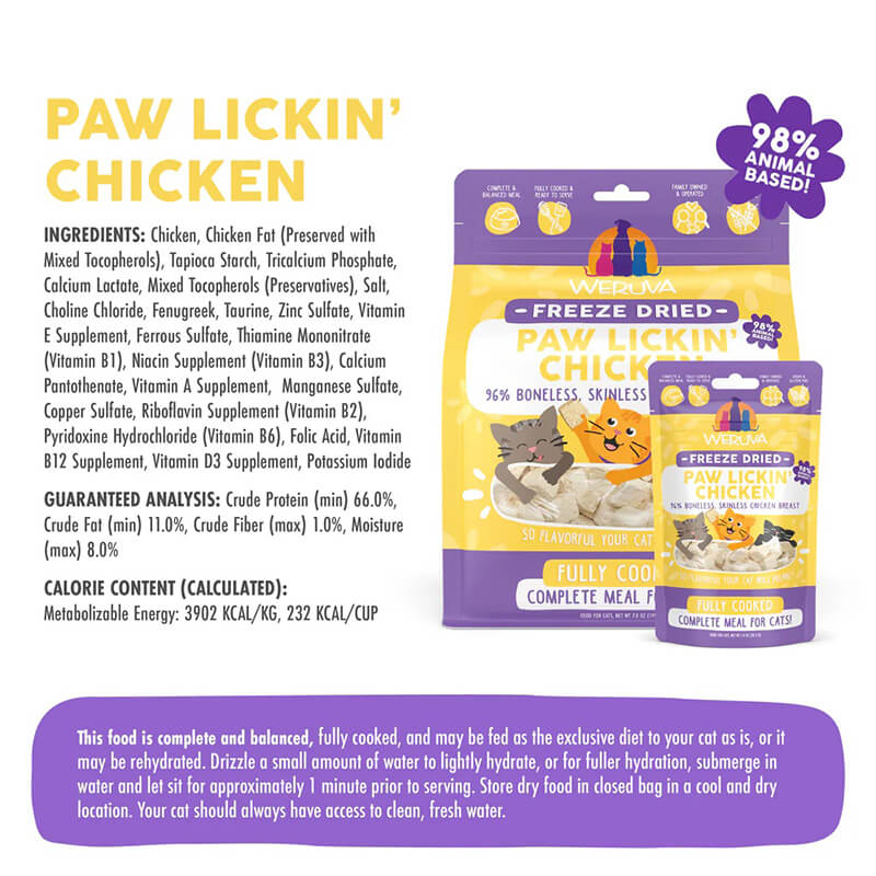 Weruva Cat Freeze-Dried Paw Lickin' Chicken