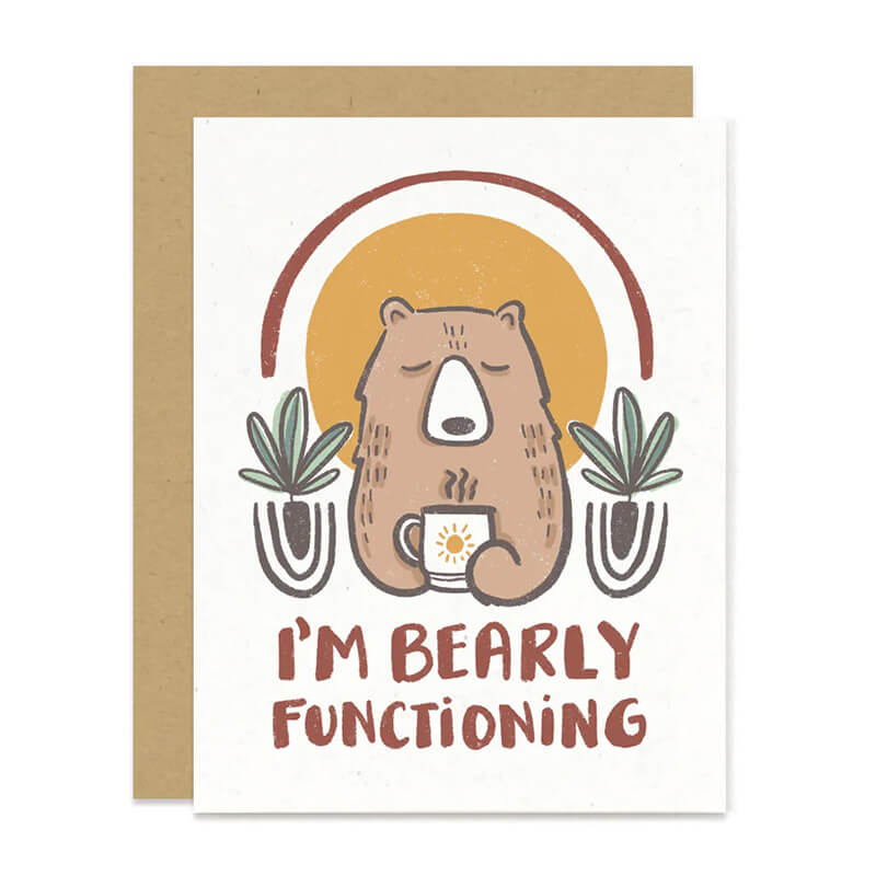 Paper Pony Co. Bearly Functioning Card