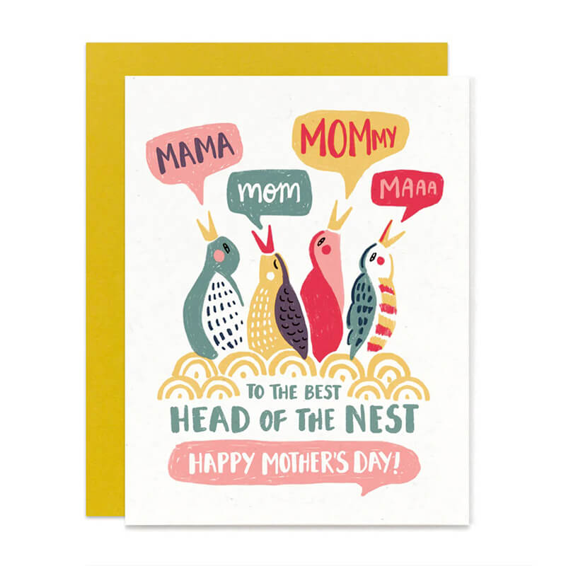 Paper Pony Co. Head of Nest Mother's Day Card