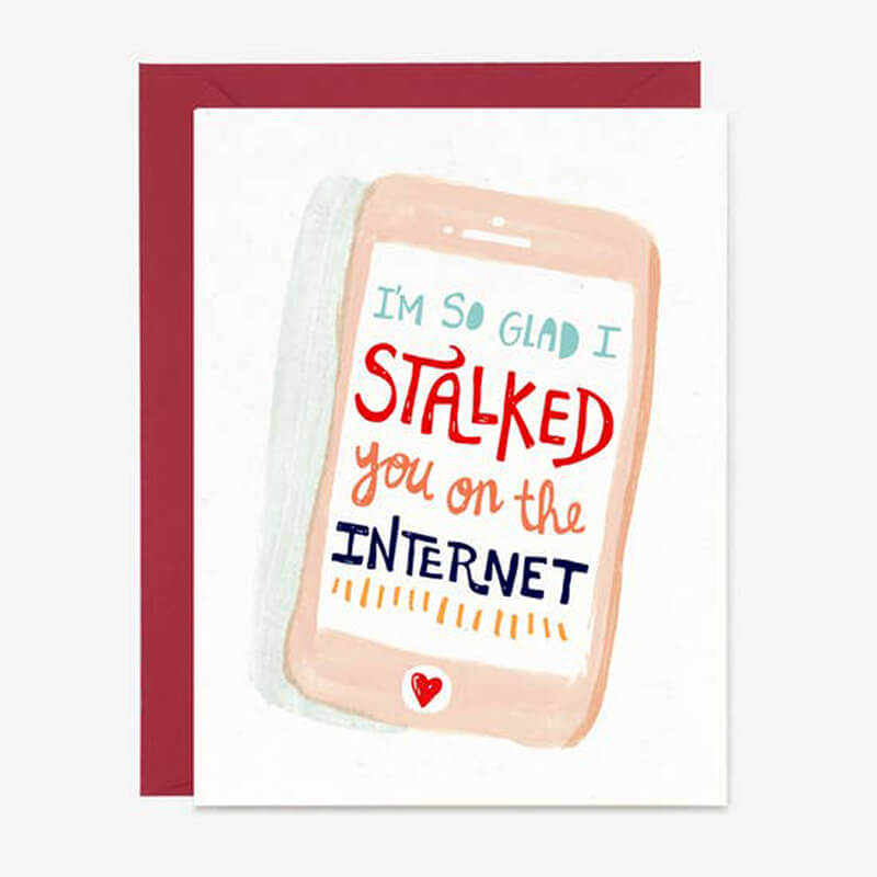 Paper Pony Co. Internet Stalker Valentine Card