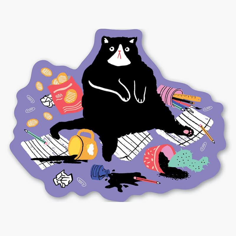 Party of One Sticker - Naughty Cat