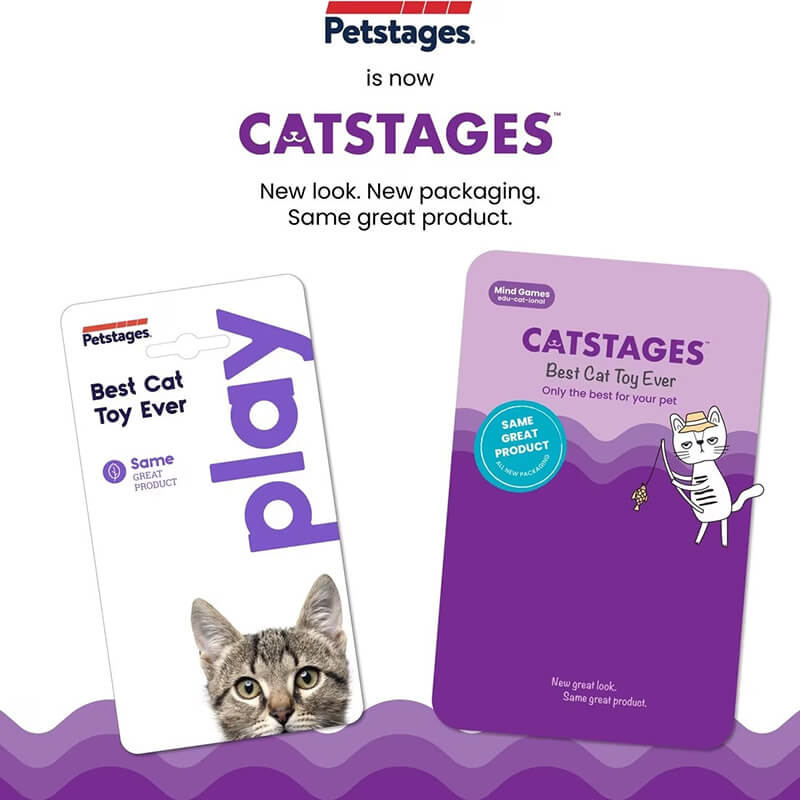 Petstages Kitty Slow Feeder Bowl Blue