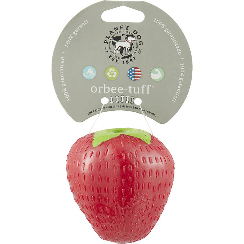 Planet Dog Strawberry Treat Dispensing Toy