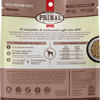 Primal Freeze Dried Pronto Pork