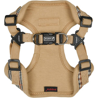 Puppia Comfort Step-In Harness Lucas Checkered Beige