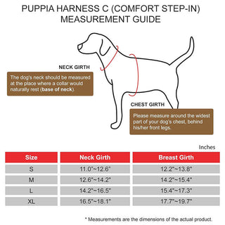 Puppia Comfort Step-In Harness Lucas Checkered Beige