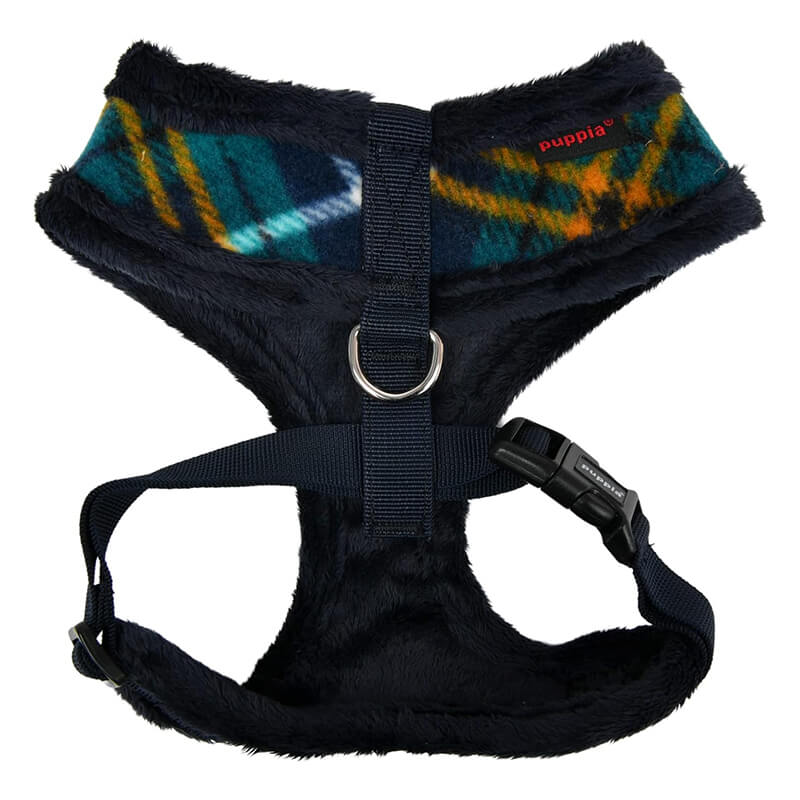 Puppia Over-The-Head Adjustable Harness Norman Plaid Navy