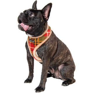 Puppia Over-The-Head Adjustable Harness Norman Plaid Beige