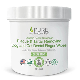 Pure and Natural Pet Organic Dental Finger Wipes