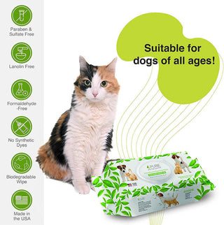 Pure and Natural Pet Unscented Grooming Wipes