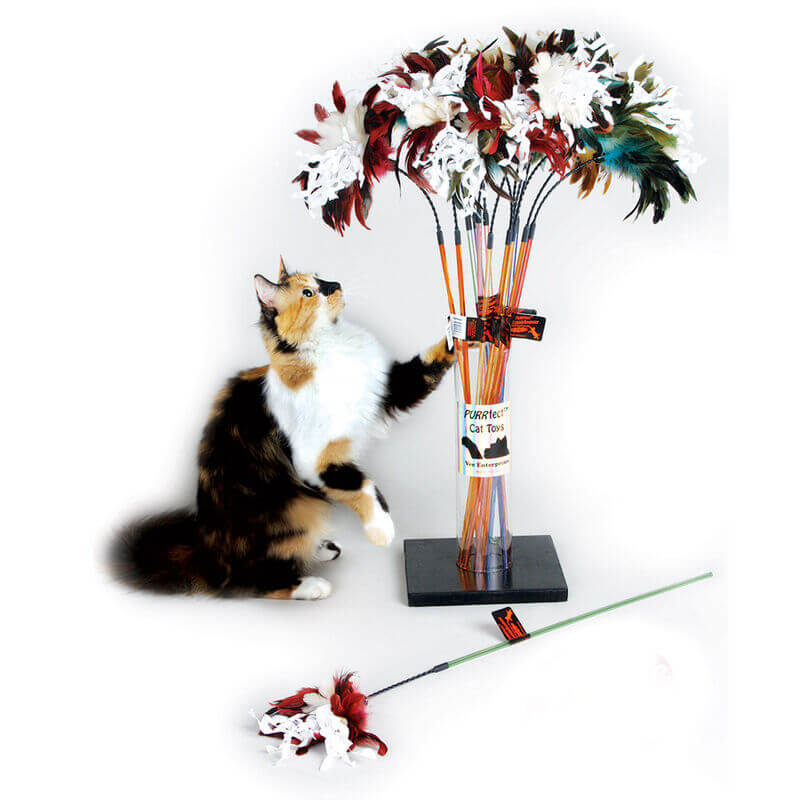 PURRfect Crinkle Bouncer Cat Wand