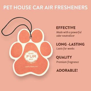 One Fur All Pet House Car Air Fresheners Mango Peach