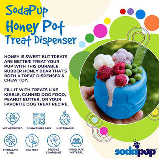 SodaPup Honey Pot Rubber Treat Dispenser XL