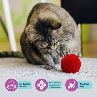 Spot Wool Catnip Pom Poms 4-Pack