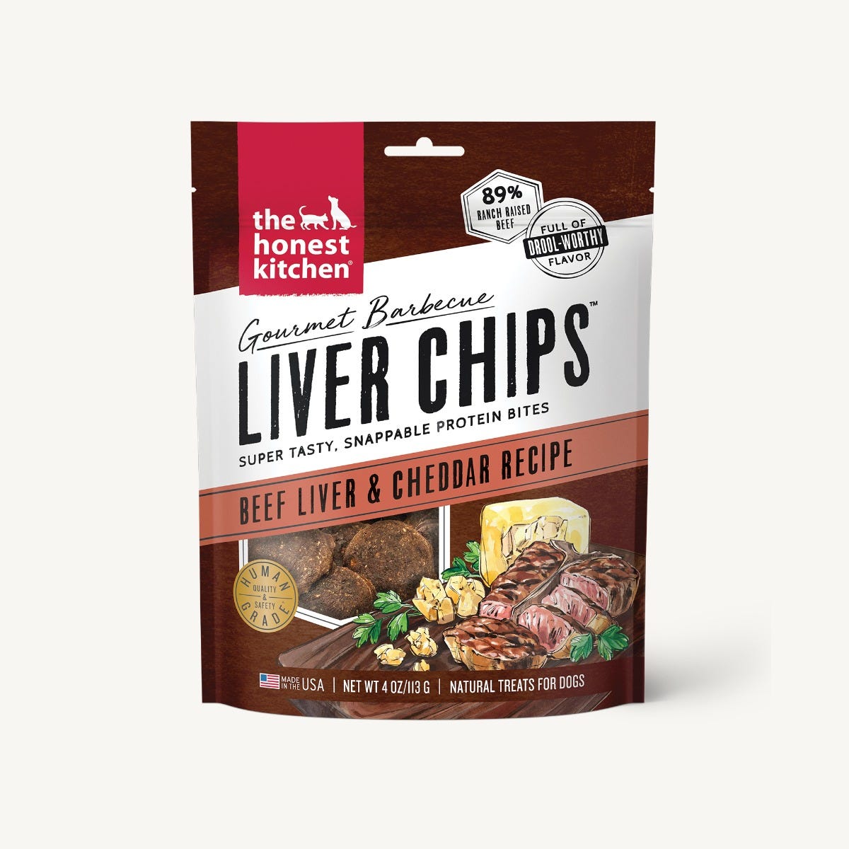 The Honest Kitchen Gourmet Barbecue Liver Chips Beef Liver & Cheddar
