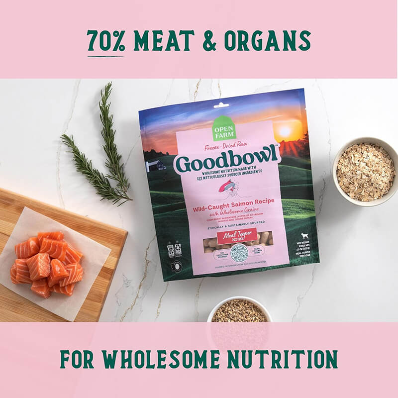 Open Farm Goodbowl Freeze-Dried Raw with Ancient Grains Wild-Caught Salmon