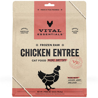 Vital Essentials Cat Frozen Raw Mini Patties Chicken