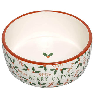 Pearhead "Merry Catmas" Cat Holiday Bowl