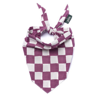 The Paws Bandana - Plum Check