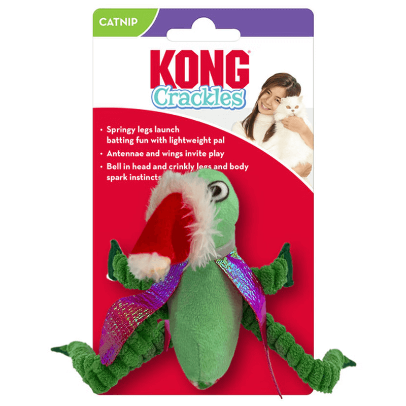Kong Holiday Cat Crackles Grasshoper