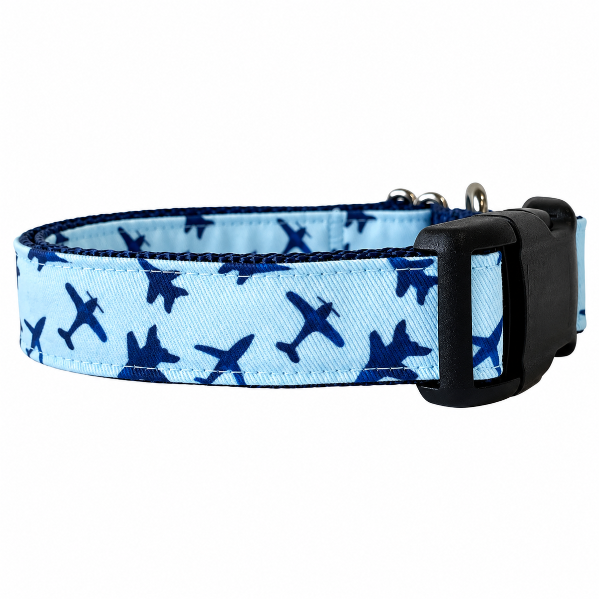 Sew Fetch Collar Blue Airplane