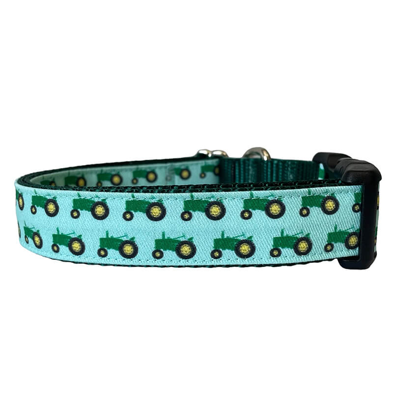 Sew Fetch Collar Green Tractor