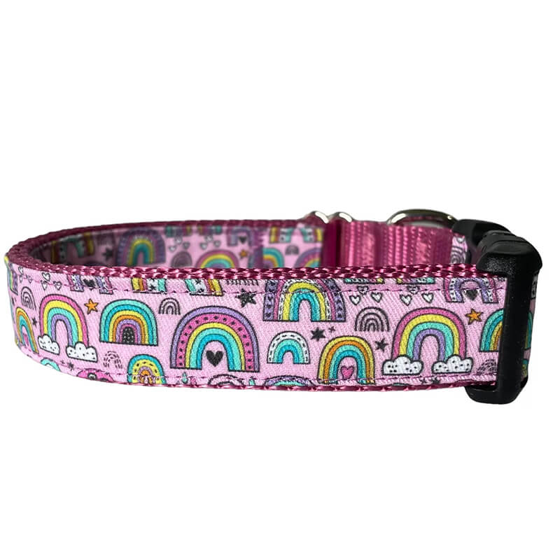 Sew Fetch Collar Pink Rainbow