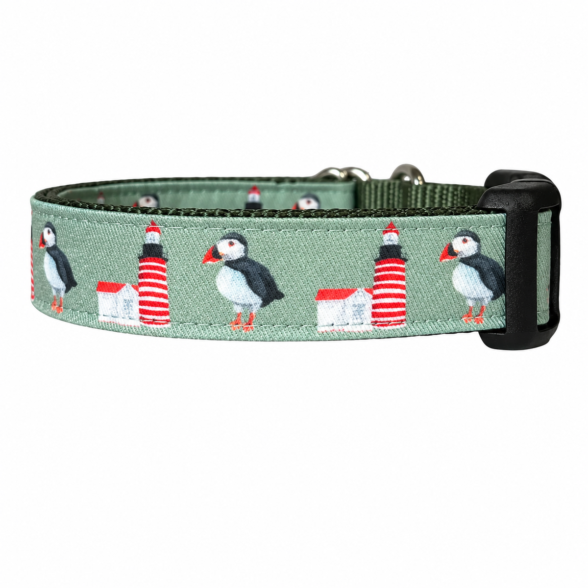 Sew Fetch Collar Puffin & Lighthouse