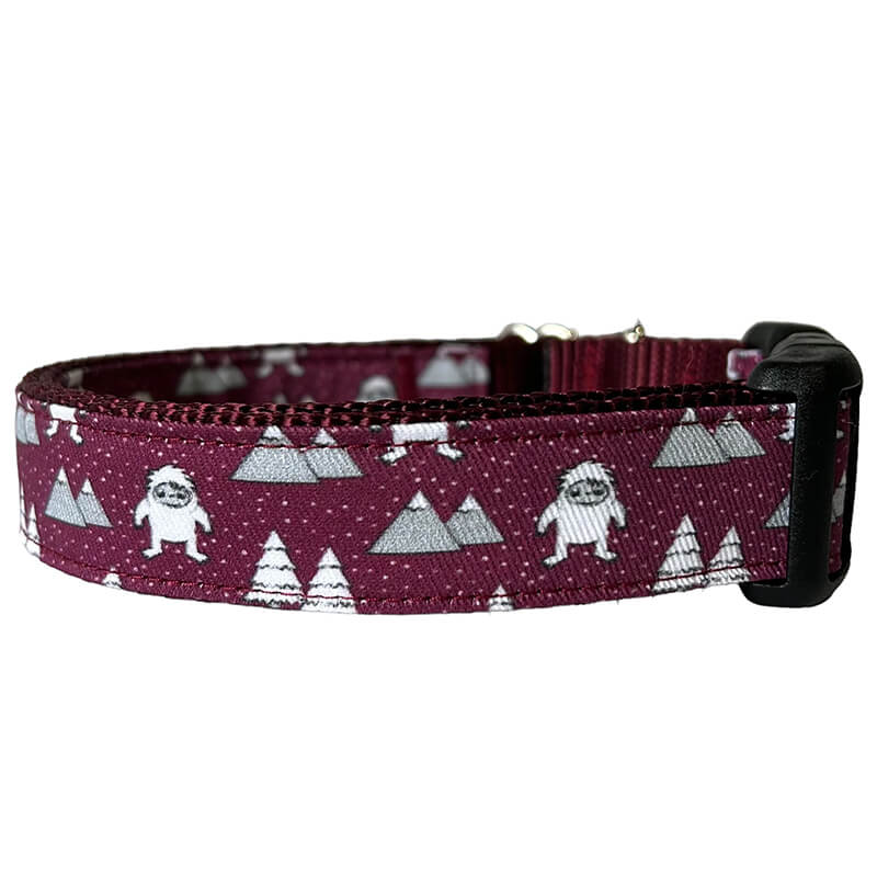 Sew Fetch Collar The Yeti Maroon Winter
