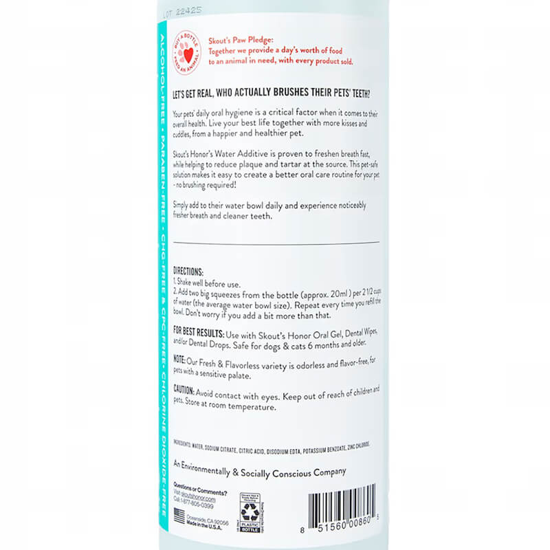 Skout's Honor Brushless Oral Care Water Additive Fresh & Flavorless
