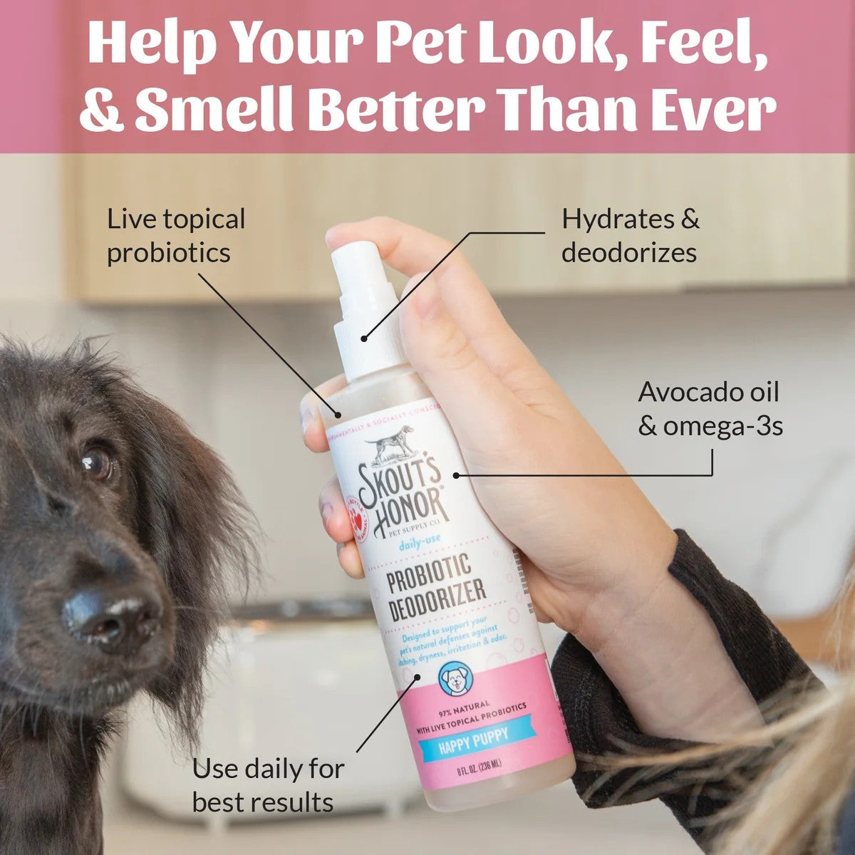 Skout’s Honor Probiotic Deodorizer – Happy Puppy