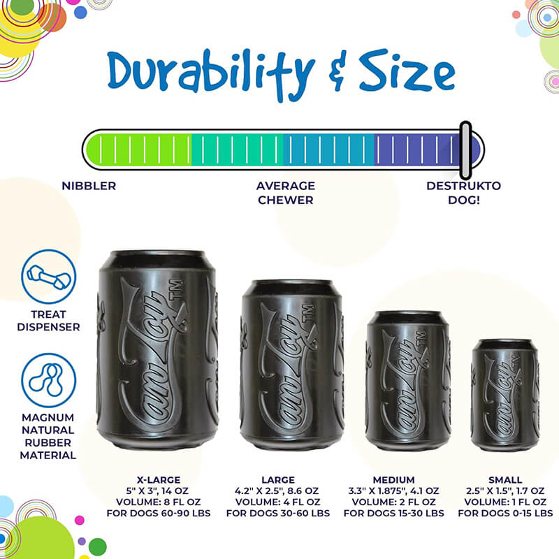 Soda Pup Magnum Rubber Can Toy