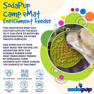SodaPup Camp Mat with Suction Cups Green