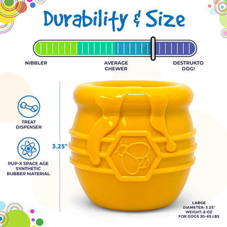 SodaPup Honey Pot Rubber Treat Dispenser