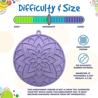 SodaPup Lotus Mat with Suction Cups Light Purple