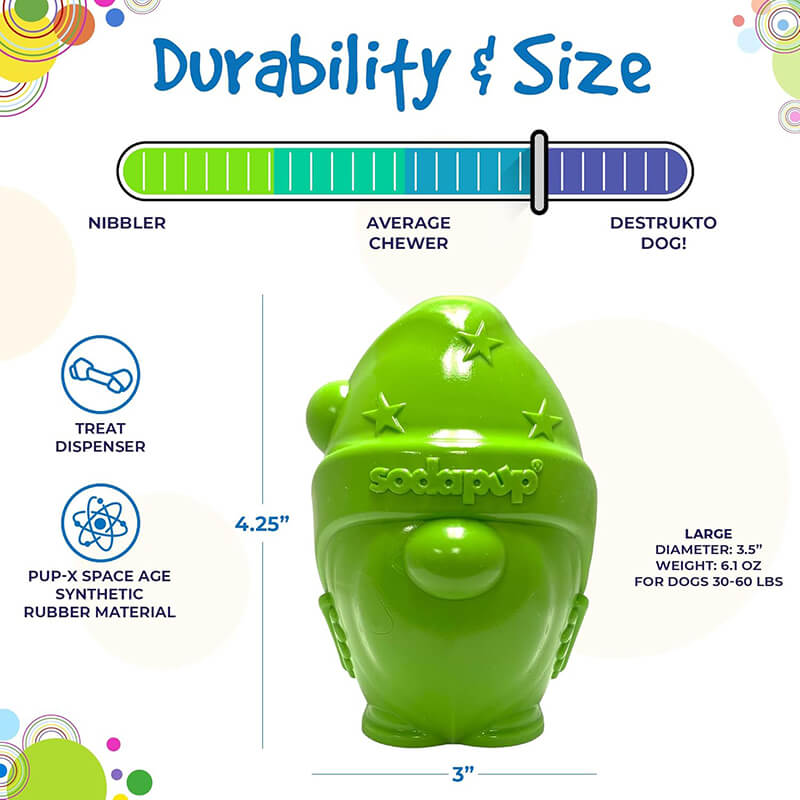 SodaPup Treat Dispenser Gnome Toy