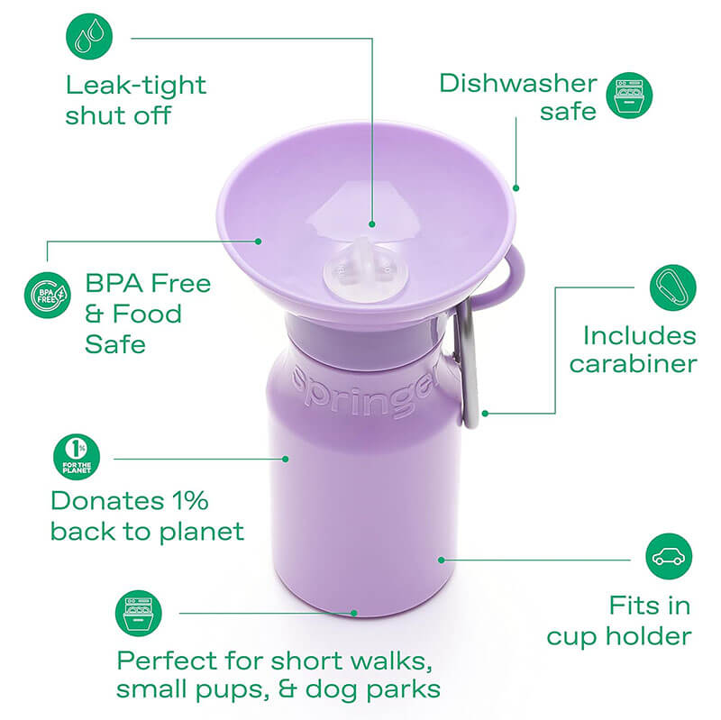 Springer Mini Dog Water Travel Bottle