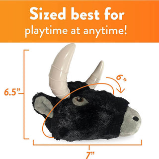 Spunky Pup Knuckleheads Plush Chew Toy Bull
