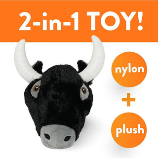 Spunky Pup Knuckleheads Plush Chew Toy Bull