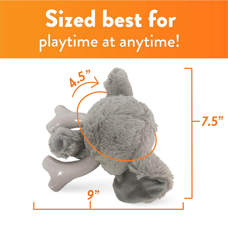 Spunky Pup Knuckleheads Plush Chew Toy Elephant