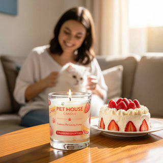 One Fur All Pet House Candle - Strawberry Shortcake