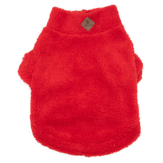 The Worthy Dog Quarter Zip Pullover Fleece Red