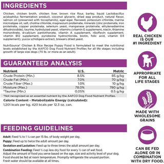 Nutrisource Puppy Chicken & Rice Recipe