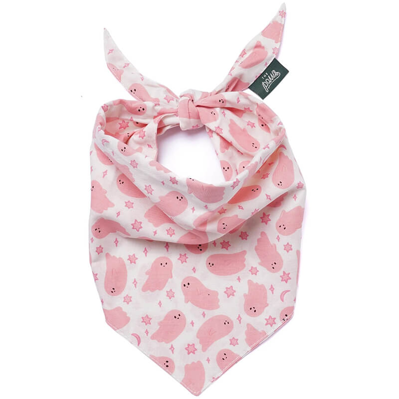 The Paws Bandana - Halloween Boo Pink