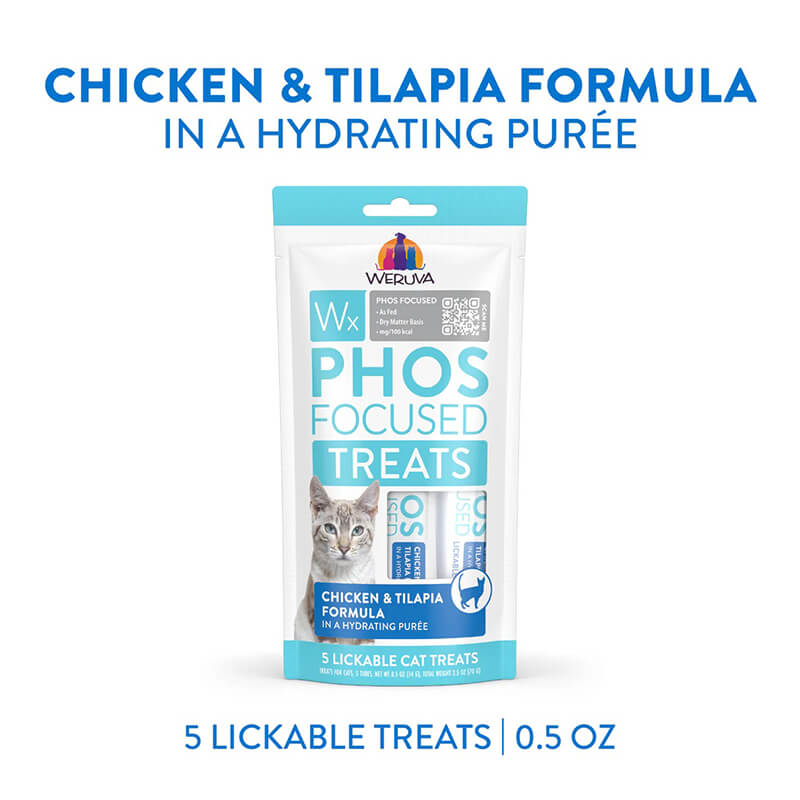 Weruva WX Low Phosphorus  Lickable Treat Chicken & Tilapia 5-Pack