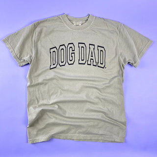 The Dapper Paw Arched Collegiate Dog Dad Tee