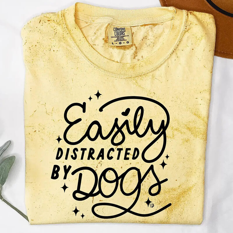 The Dapper Paw 'Easily Distracted By Dogs' Tee