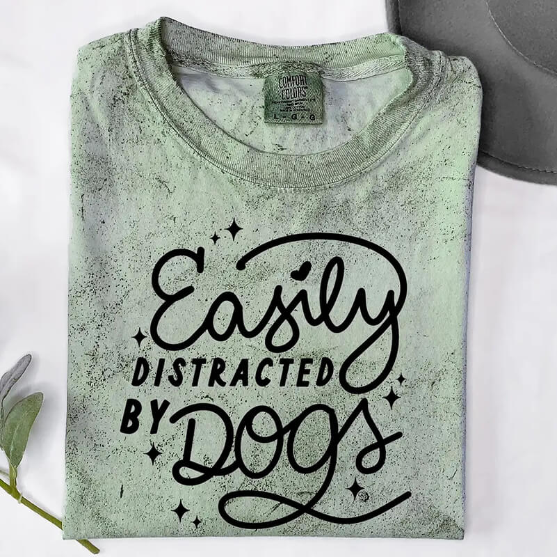 The Dapper Paw 'Easily Distracted By Dogs' Tee