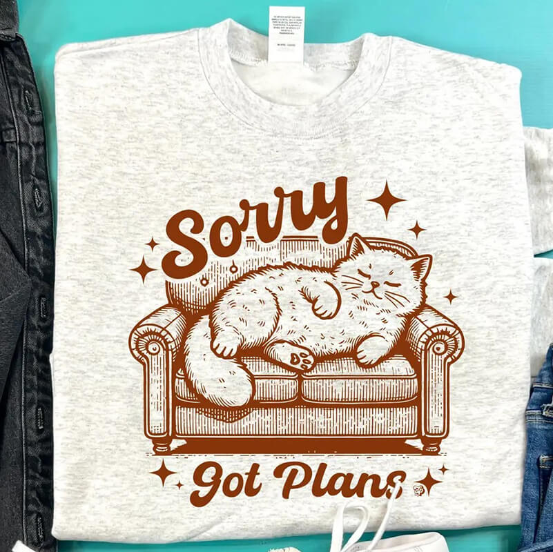 The Dapper Paw Lazy Cat Sweatshirt